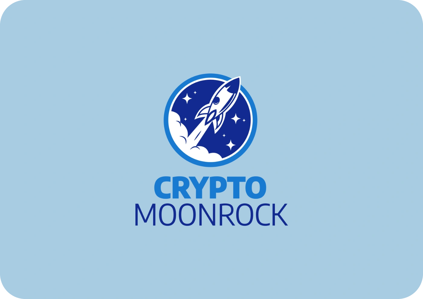Crypto Moonrock — Logotype principal, version couleur