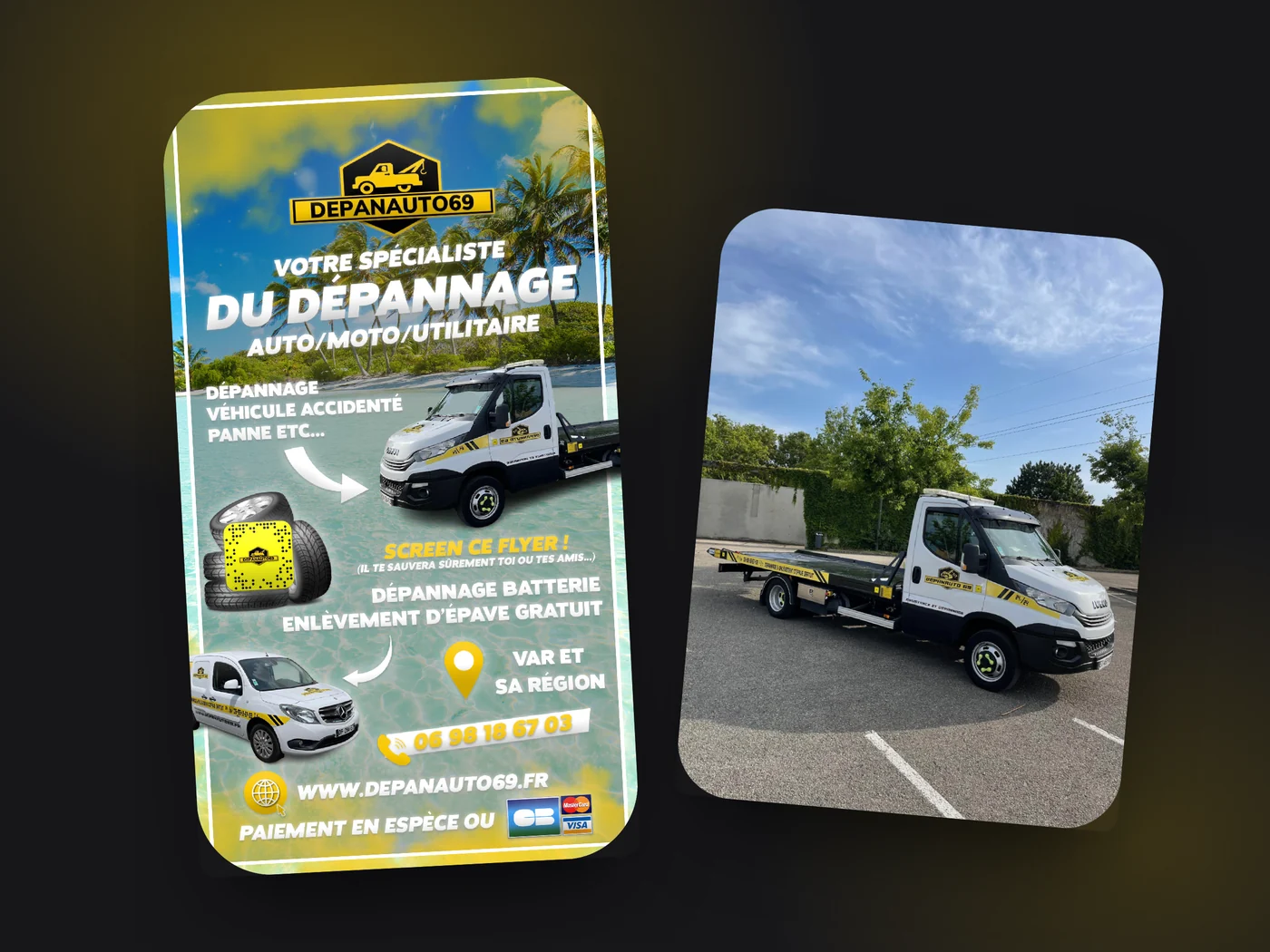 Depanauto69 — Identité & supports